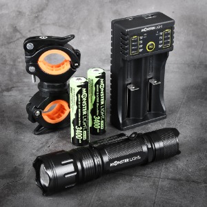 LED 후레쉬 퀀텀 프리미엄 거치대세트 용량업 오렌지 ML2400QT